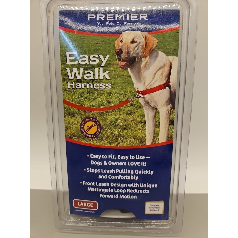 Premier Easy Walk Harness, Size‎ Large, Color Black, Used In Package